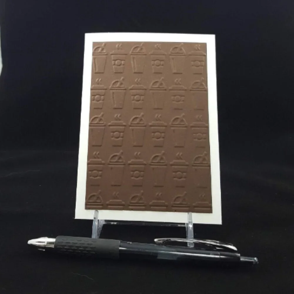 Coffee Note Card Set, Set of 4 Embossed Note Cards with Stamped‎ Envelopes